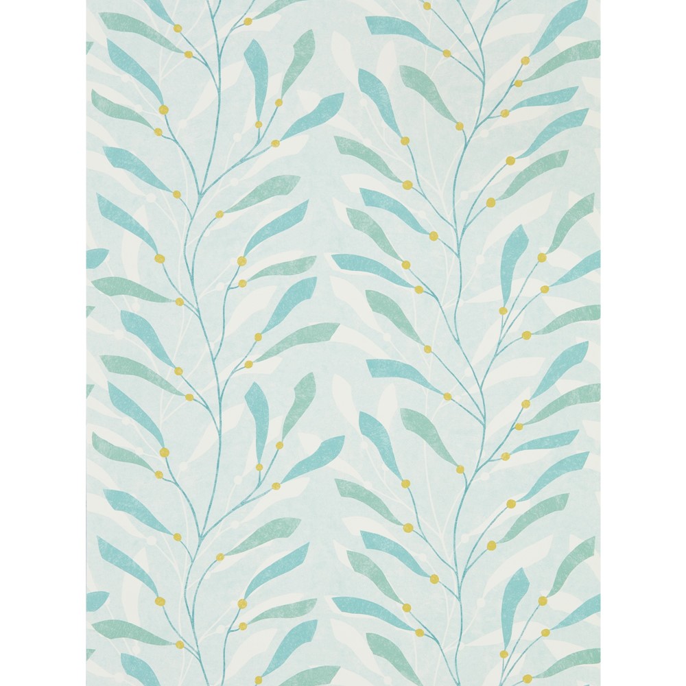 Sea Kelp Wallpaper 216566 by Sanderson in Aqua Linen